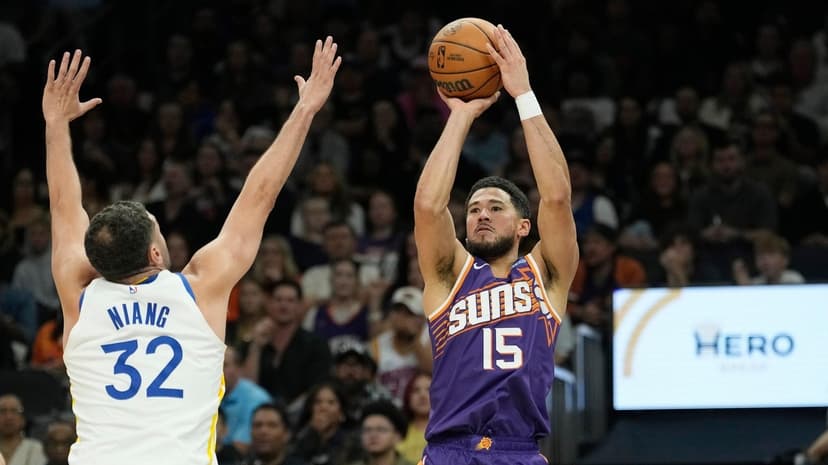 Booker's 43 Powers Suns Past Short-Handed Warriors