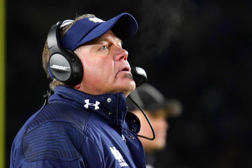 Brian Kelly Debuts in Booth for NDSU's FBS Opener