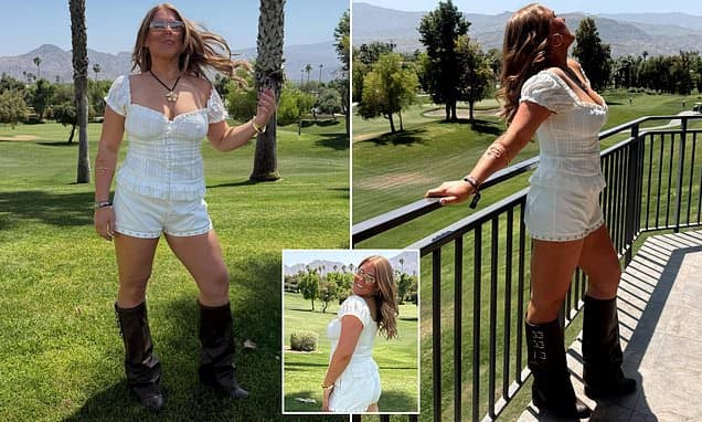 Brooke Warne Stuns in Daring Coachella Playsuit