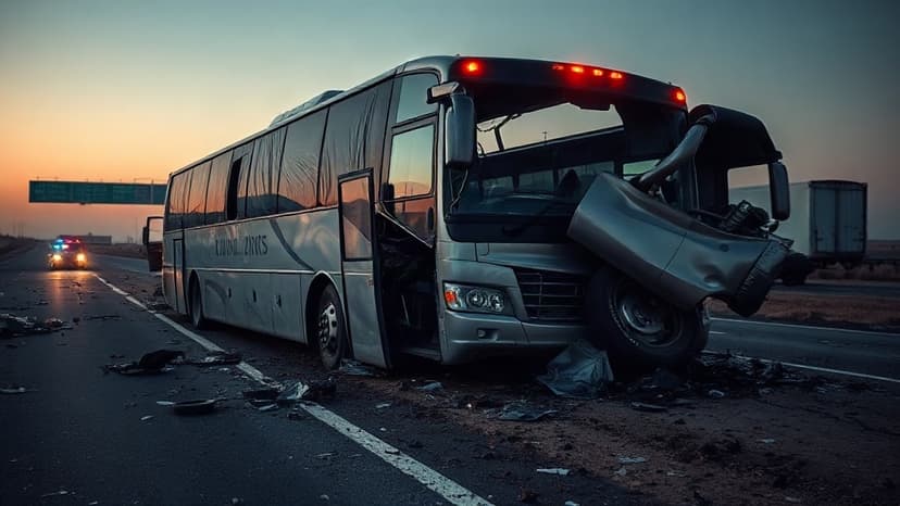 Chain Reaction Crash Kills One, Involves Band Bus