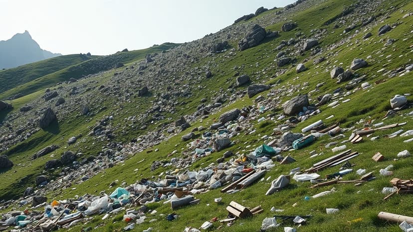 Farmer's Land Devastated by River of Rubbish