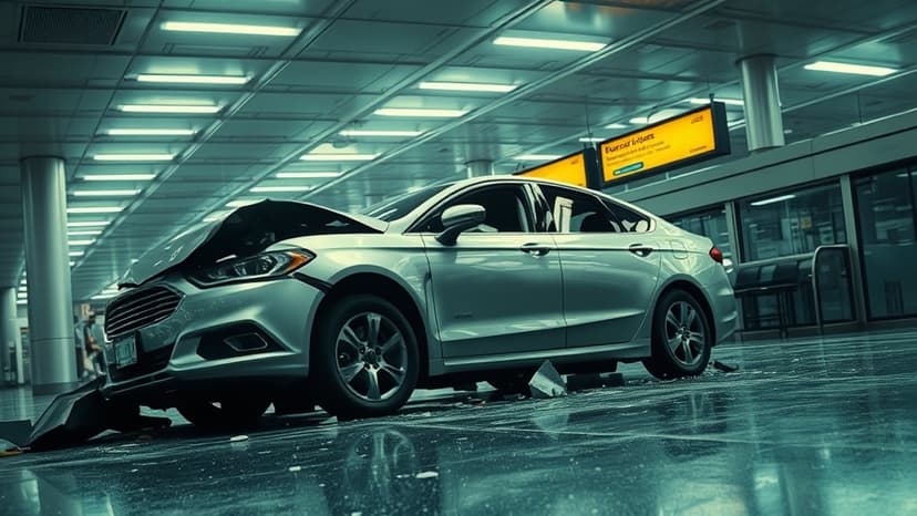 Car Slams Into Detroit Airport Terminal