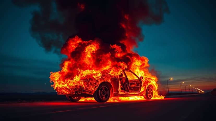 Dramatic Car Fire Shocks Wisbech Resident