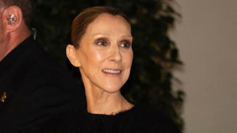 Celine Dion Dazzles in Plunging Chanel Haute Couture