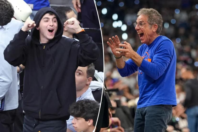 Knicks Win! Chalamet, Stiller in Fan Frenzy