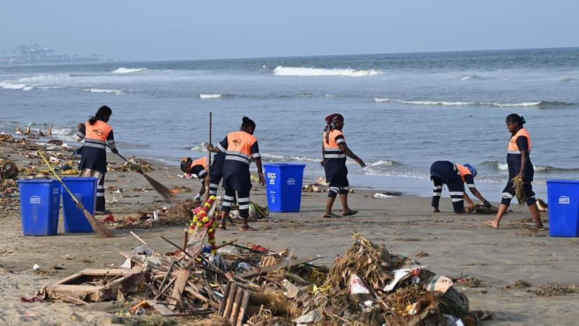 Chennai Beaches Flood with Broken Vinayaka Idols