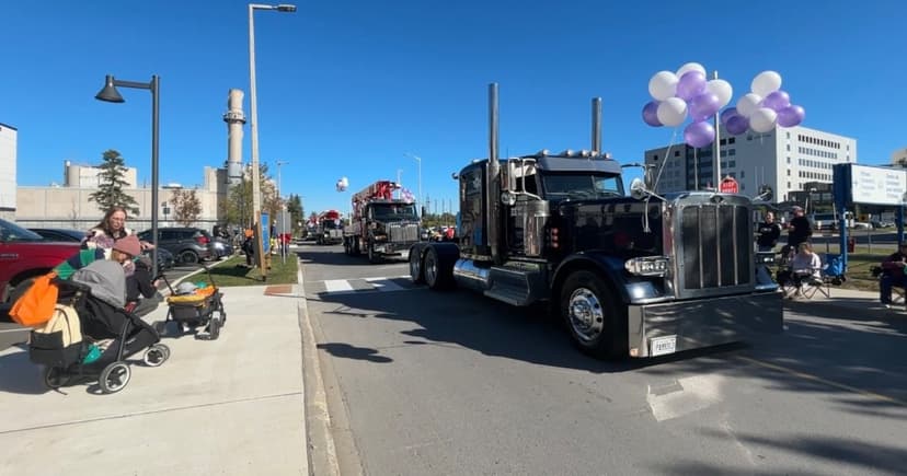 Heavy Trucks Parade Sparks Joy at CHEO Hospital