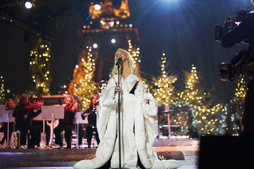 Aguilera Ignites Paris for Holiday Special
