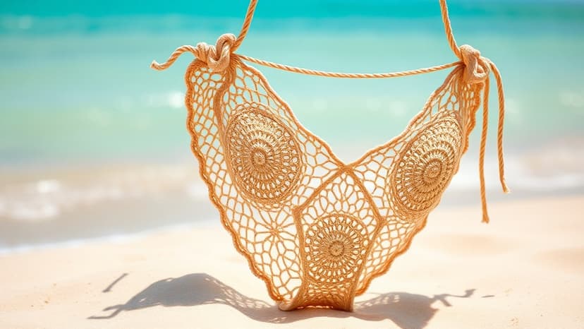 Haack Sizzles in Crochet Bikini & Champagne