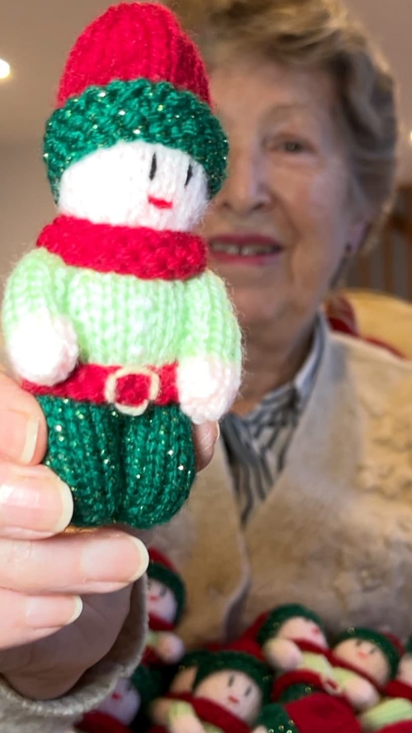 Knitter's Decade of Christmas Elves for Hospital Babies