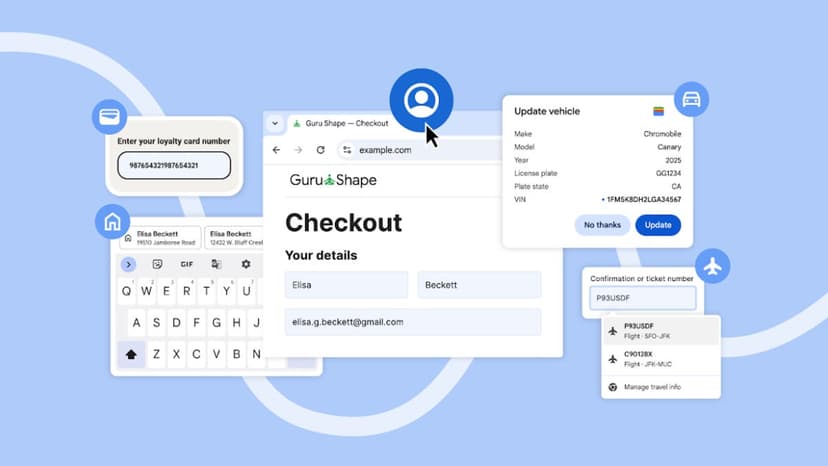 Chrome Autofill Gets Smarter: Loyalty Cards, Travel Details Added