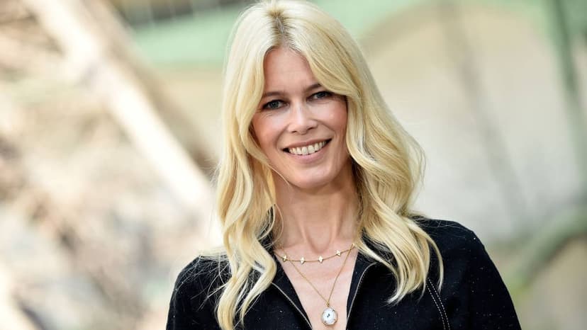 Claudia Schiffer Dazzles in White Bikini at 56