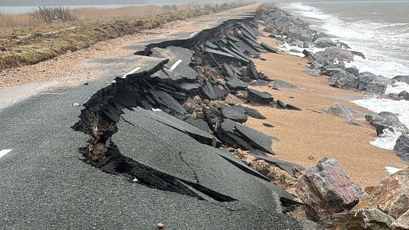 Storm Wipes Out Road: Village Cut Off