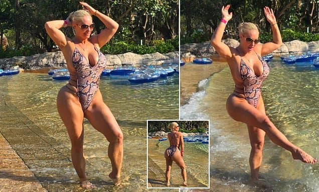 Coco Austin Stuns in Snakeskin Bikini at 46