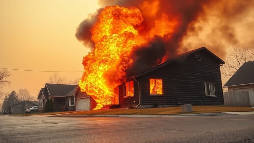 Garage Blaze Cuts Power to 100 Homes