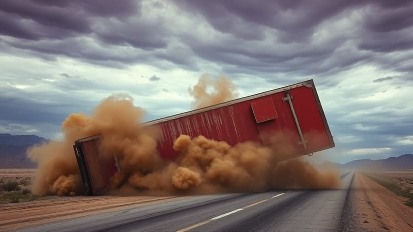 Colorado Winds Topple Trucks, Shut Down Major Interstates