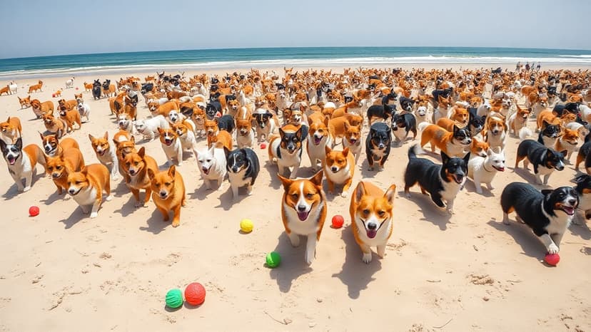 Montana Corgi Crowned King of Seaside Beach