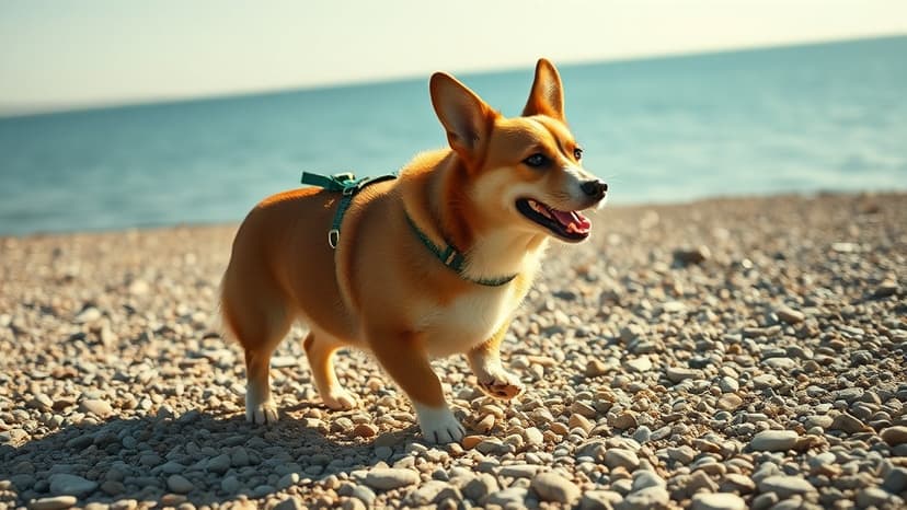 Researcher and Corgi Trek England Coast for Charity