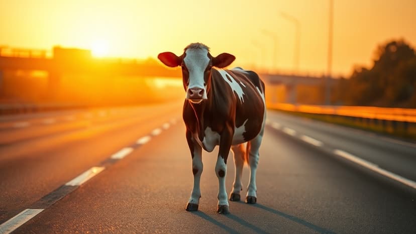 Udder Chaos: Cows Escape Trailer on I-90