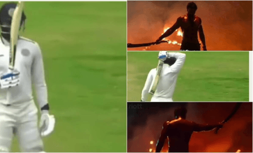 Cricketer Recreates 'Salaar' Scene with Bat!