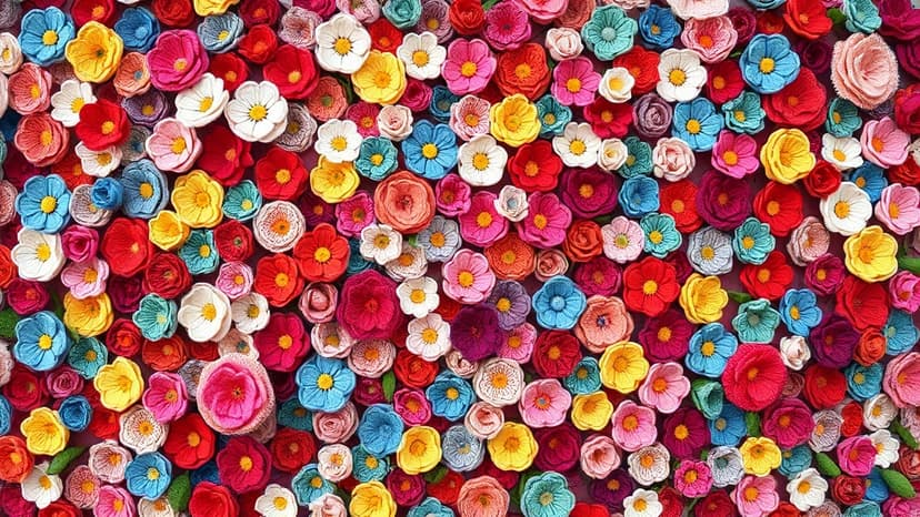 Crochet Flowers Honor Fire Victims