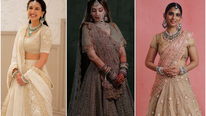 Bride Wears Lehenga Made of Jewels, No Fabric!