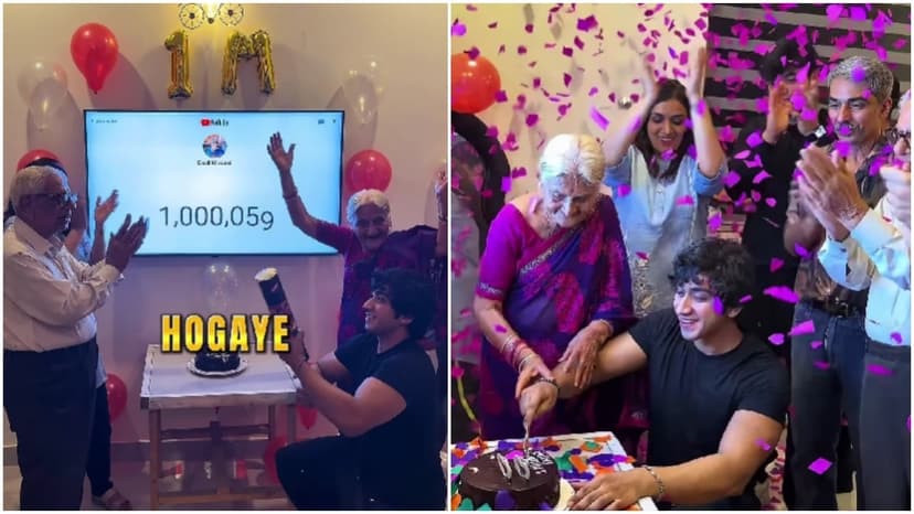 Grandson Surprises Dadi With Epic YouTube Milestone Bash