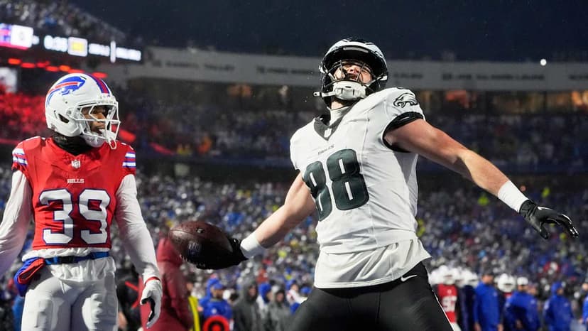 Goedert Chasing Eagles TE Records