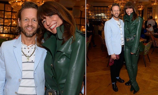 Davina McCall Wows in Leather Jumpsuit at London Orchestra Bash