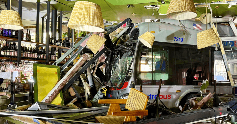 D.C. Transit Bus Plunges Into Eatery