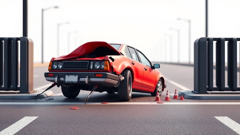 Motorist Narrowly Escapes Crash into Deadly Divider on MG Road