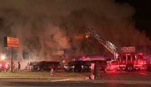 DeKalb County Blaze Engulfs Tire Shop and Grocery Store