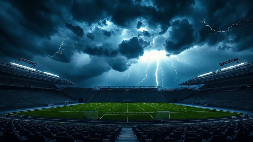 Lightning Halts Delaware State Football Opener