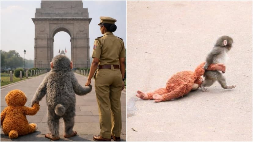 Delhi Police: No One Is Alone, Even Monkeys
