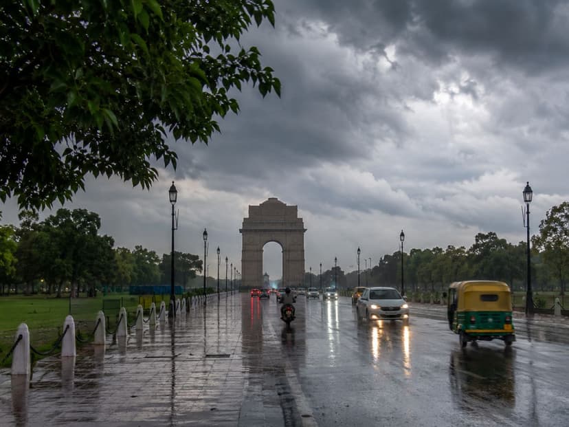 Delhi Drenched: Red Alert Issued, Traffic Chaos Ensues