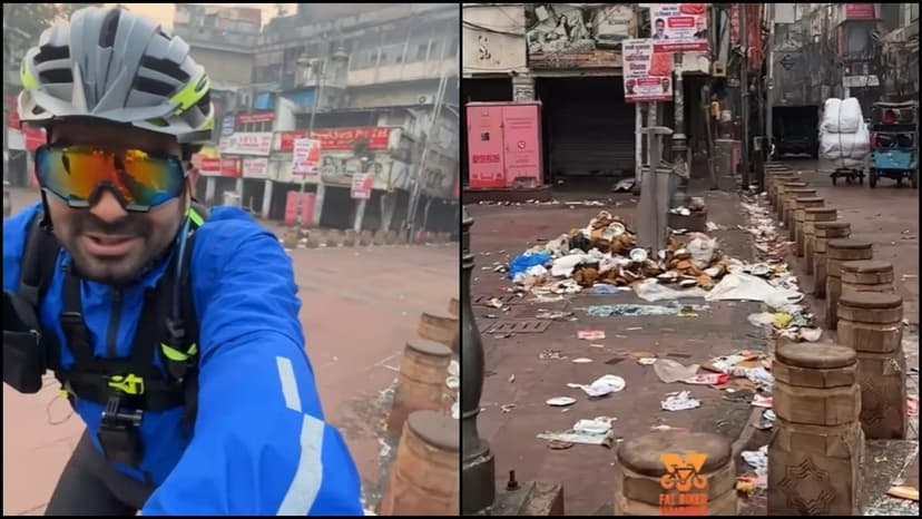 Cyclist Exposes Delhi's Garbage Crisis: Bins Ignored