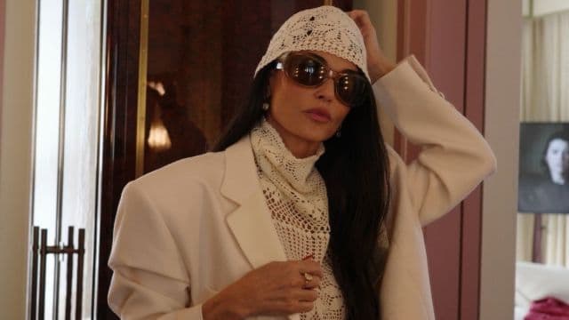 Demi Moore Dazzles in Sheer Look at NYFW