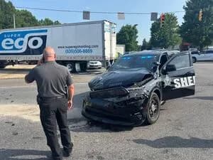 Deputy Injured as 18-Wheeler Slams Patrol SUV