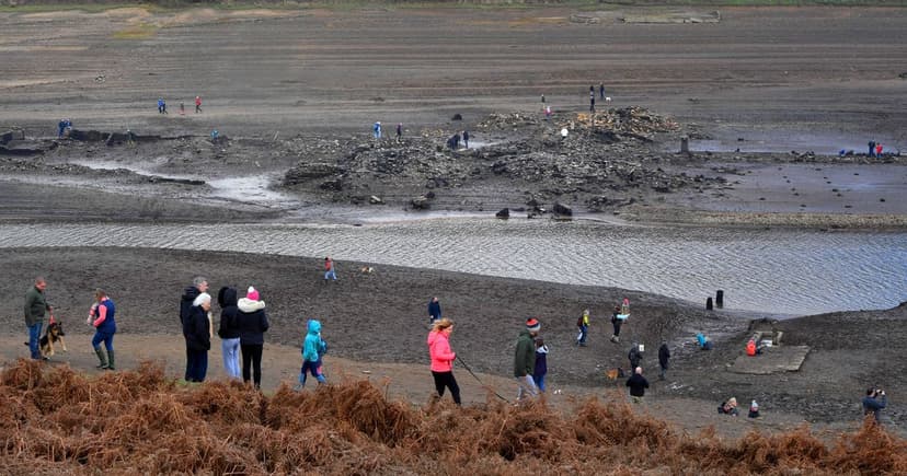 Lost Village Re-emerges from Lake