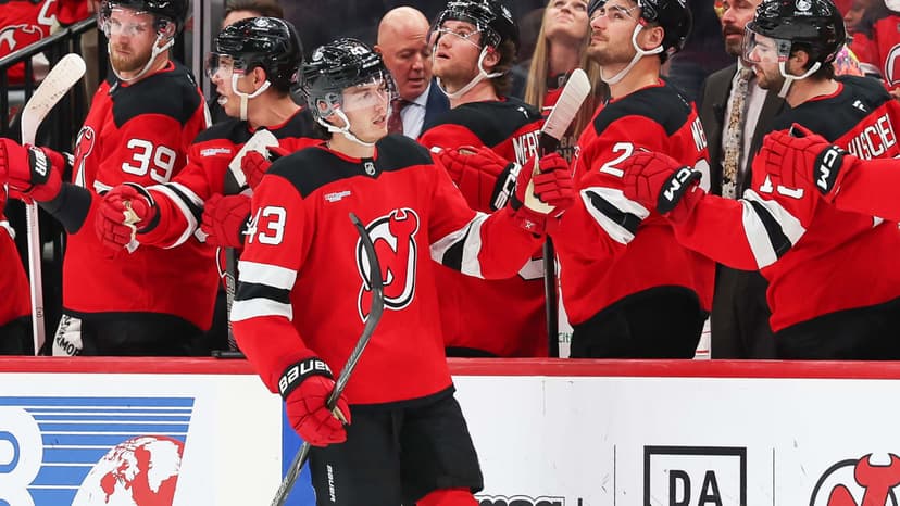 Hughes Scores Twice as Devils Maul Rangers