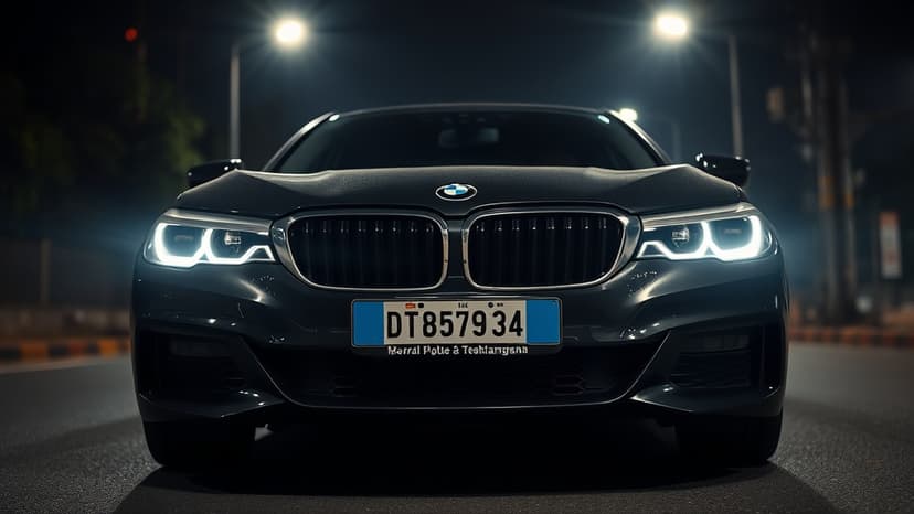 Doctor's BMW Hides Plates: A James Bond Evasion?