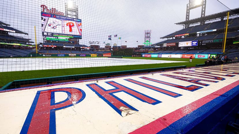Dodgers vs. Phillies Game Delayed by Inclement Weather