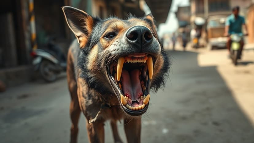 Rabid Dog Bites 40 in Satna, India