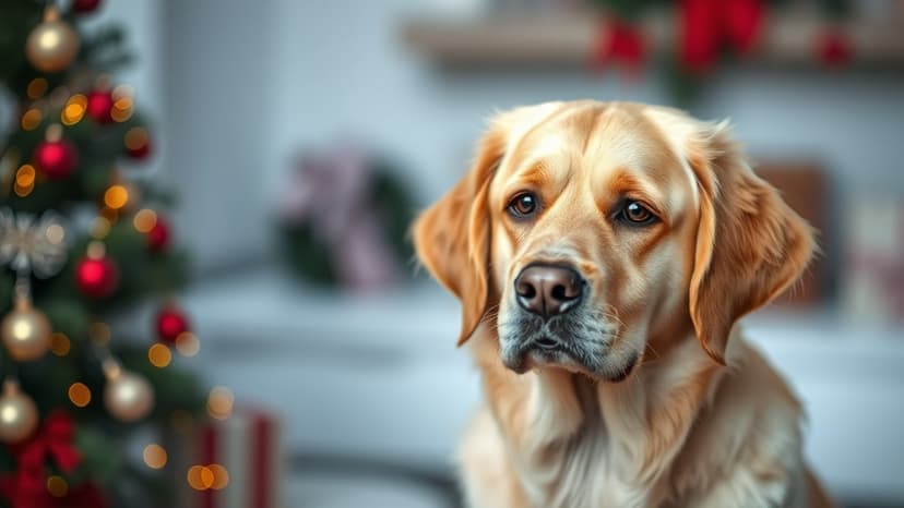 Dog Swallows Ceramic Bauble: Christmas Hazard Warning