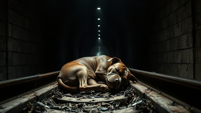 Terrified Pitbull 'Thrilled' to Be Saved from Rail Tunnel