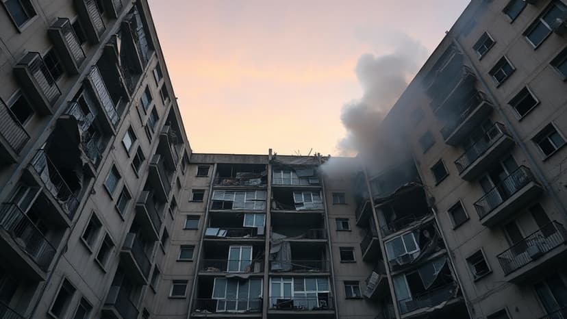 Chekhov Building Damaged in Drone Attack