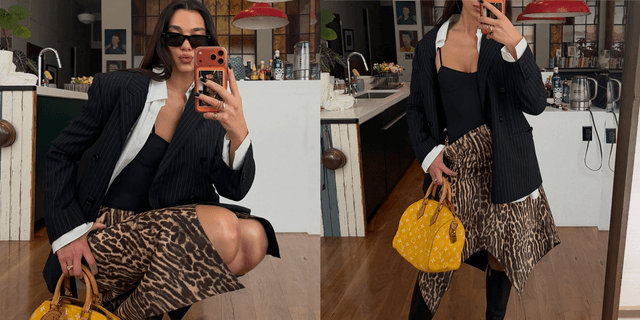 Dua Lipa's Chic 90s Animal Print Look