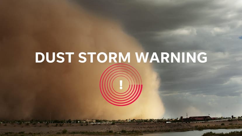 Dust Storm Warning: Pull Aside, Stay Alive!