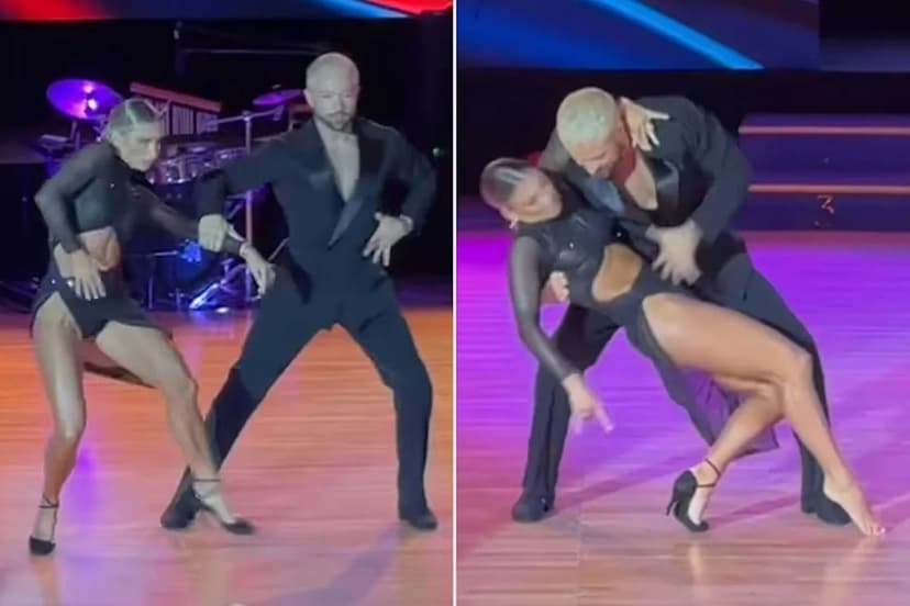 DWTS Pro's Shoe Flies Off, She Finishes Dance!