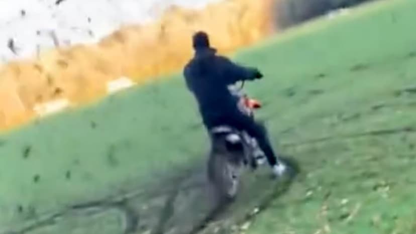 Historic Greens Ripped Up by Masked E-bikers